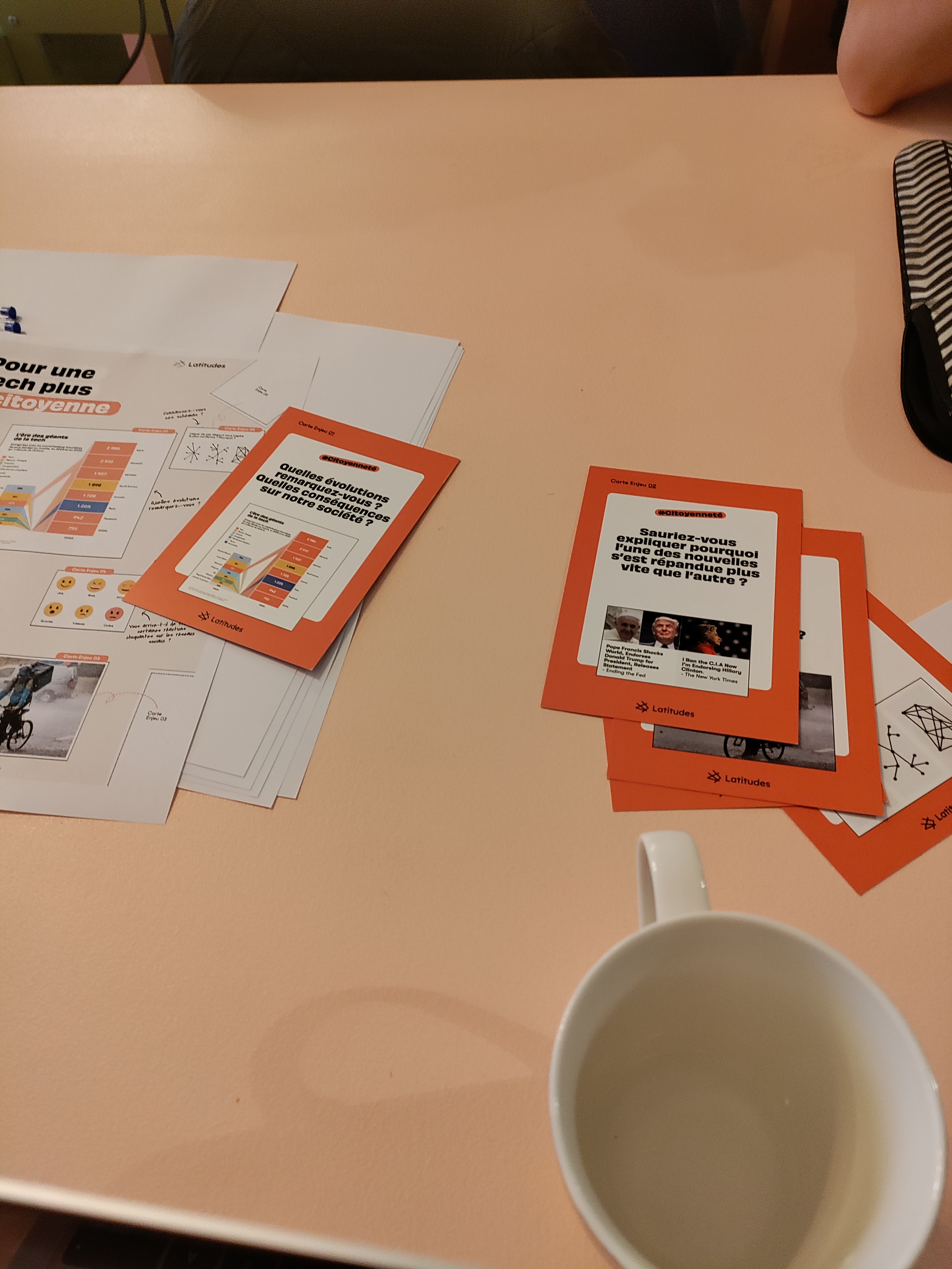 Cartes de l'atelier citoyenneté